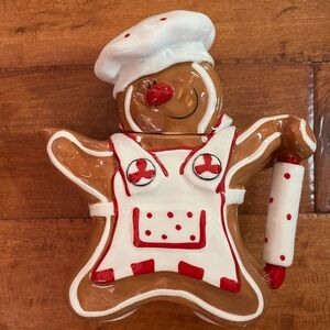 Heather Goldmine Blue Sky Clay works Gingerbread Man Ceramic Teapot 2018 NEW